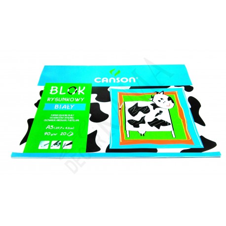 Blok rysunkowy-biały A3 CANSON 90g/20ark.