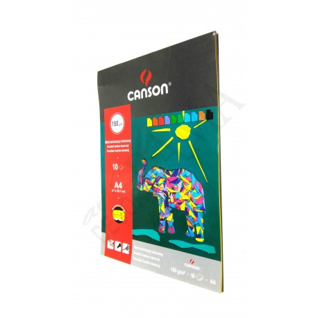 Blok techniczny-kolor A4 CANSON 180g/10ark.