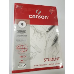 Blok Student A4 CANSON 90g/100ark.szyty